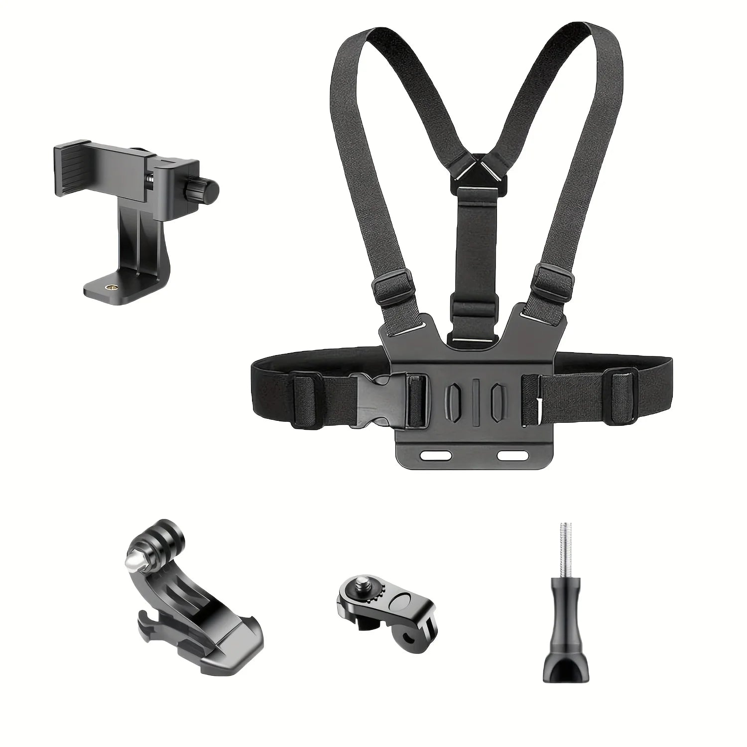 The chest strap phone stand is anti-shake and can be used for fixed-angle shooting on the chest. It is compatible with various m