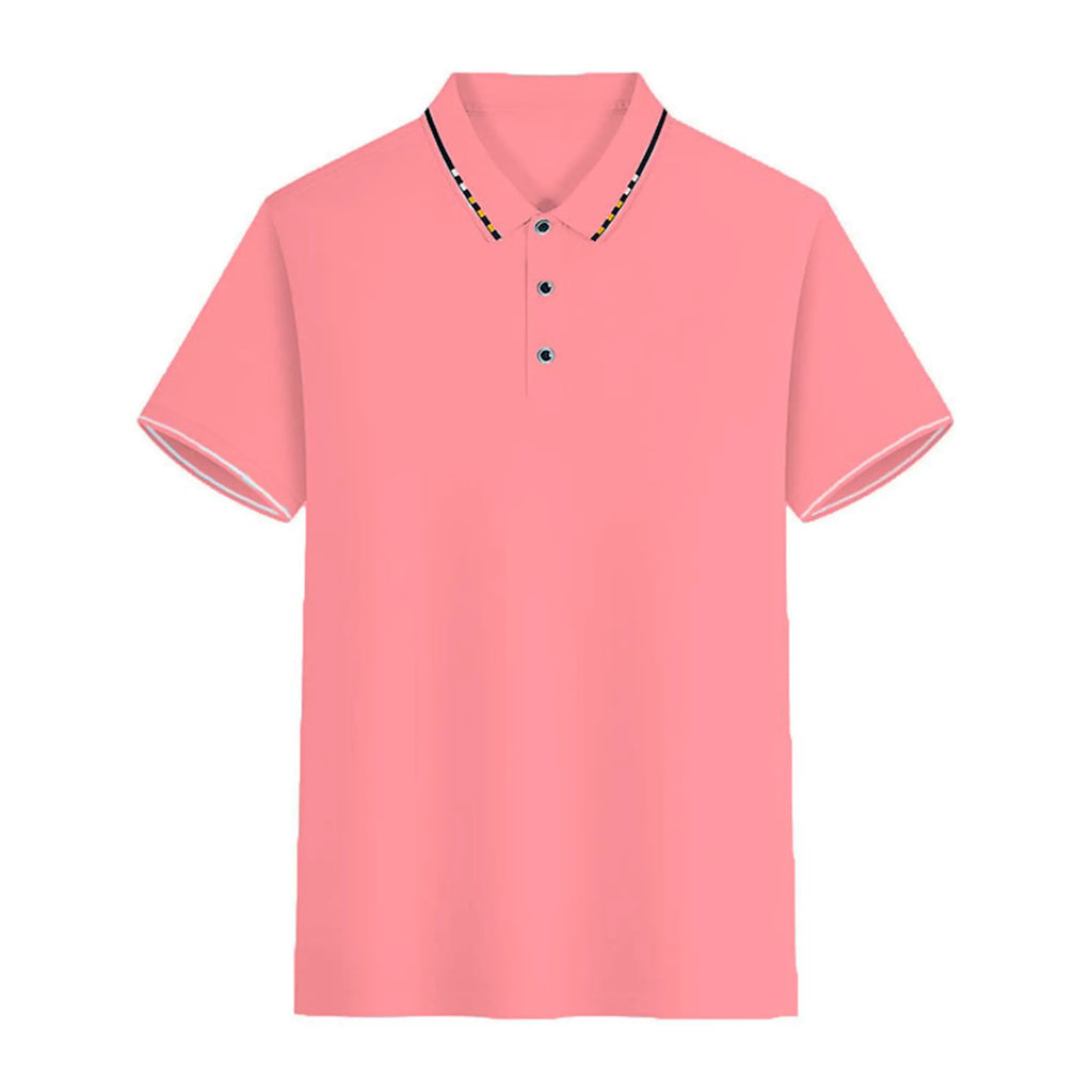Men's summer casual fashion polo shirt short sleeve men's short sleeve color lapel top T-shirt short sleeve lapel fashion