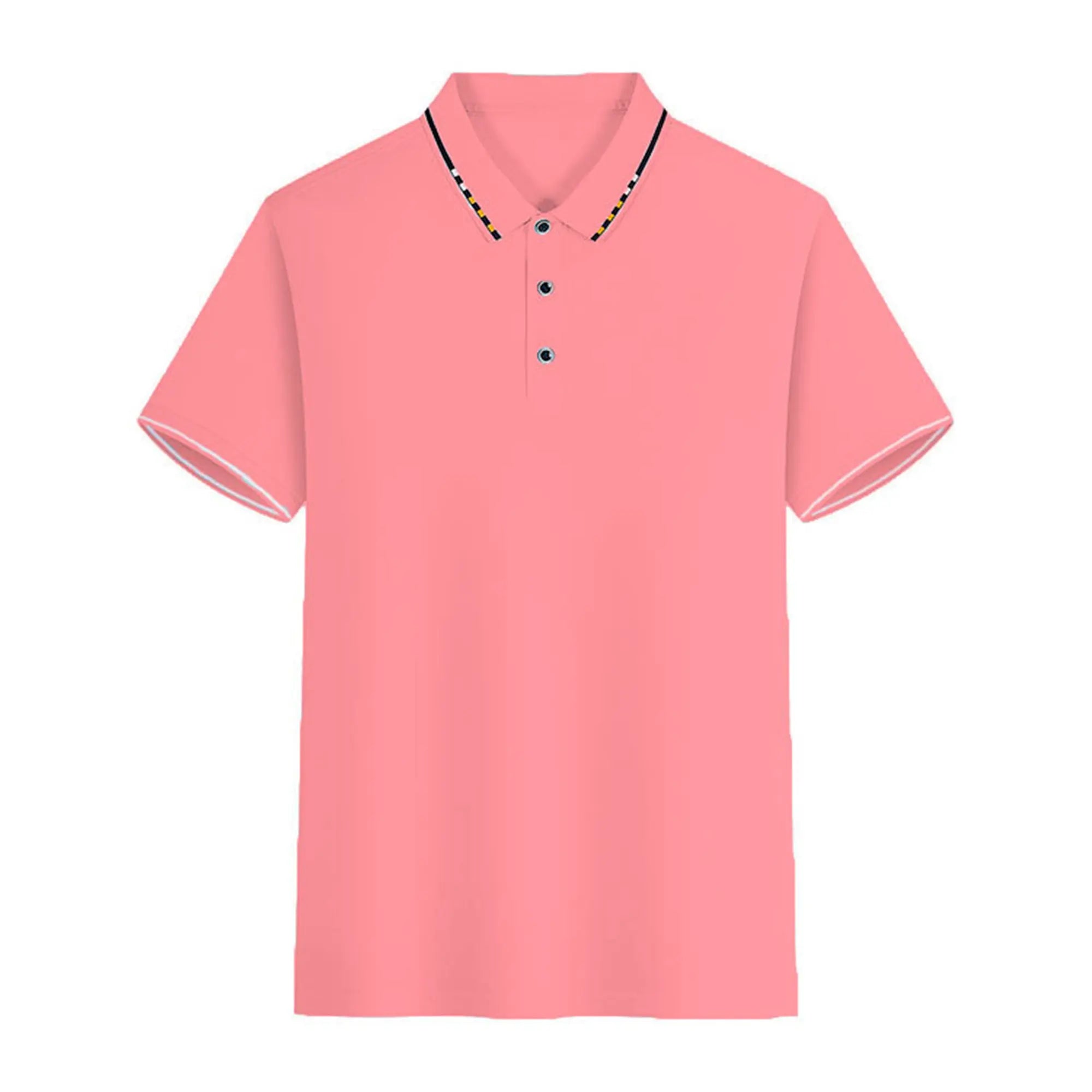 Men's summer casual fashion polo shirt short sleeve men's short sleeve color lapel top T-shirt short sleeve lapel fashion