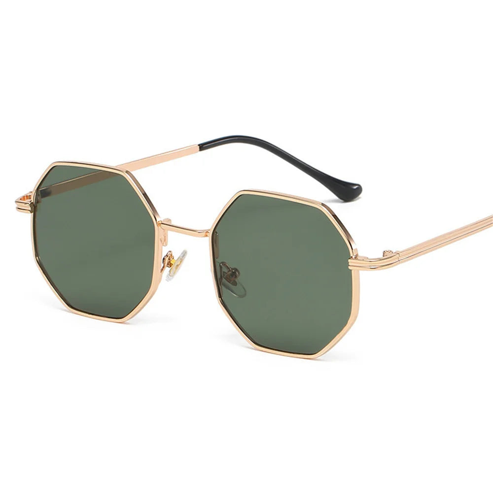KLASSNUM Women Metal Sunglasses Vintage Men Octagon Luxury Brand Design Sun Glasses UV400 Protection Polygon Frame Eyepiece 2025
