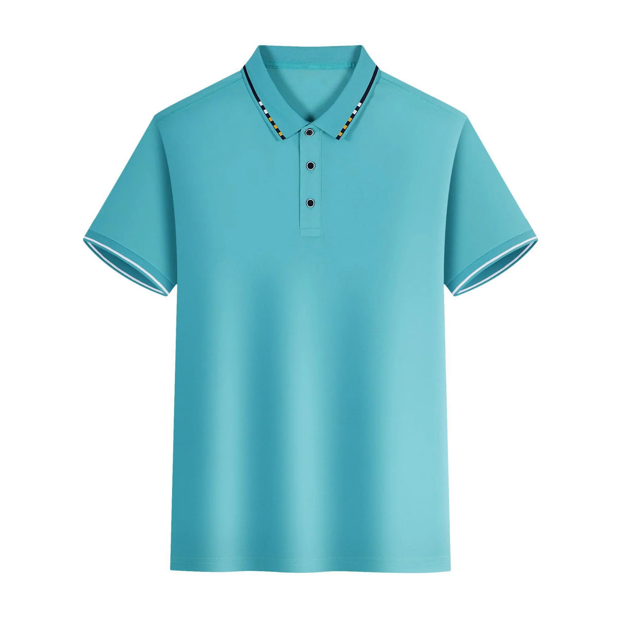 Men's summer casual fashion polo shirt short sleeve men's short sleeve color lapel top T-shirt short sleeve lapel fashion