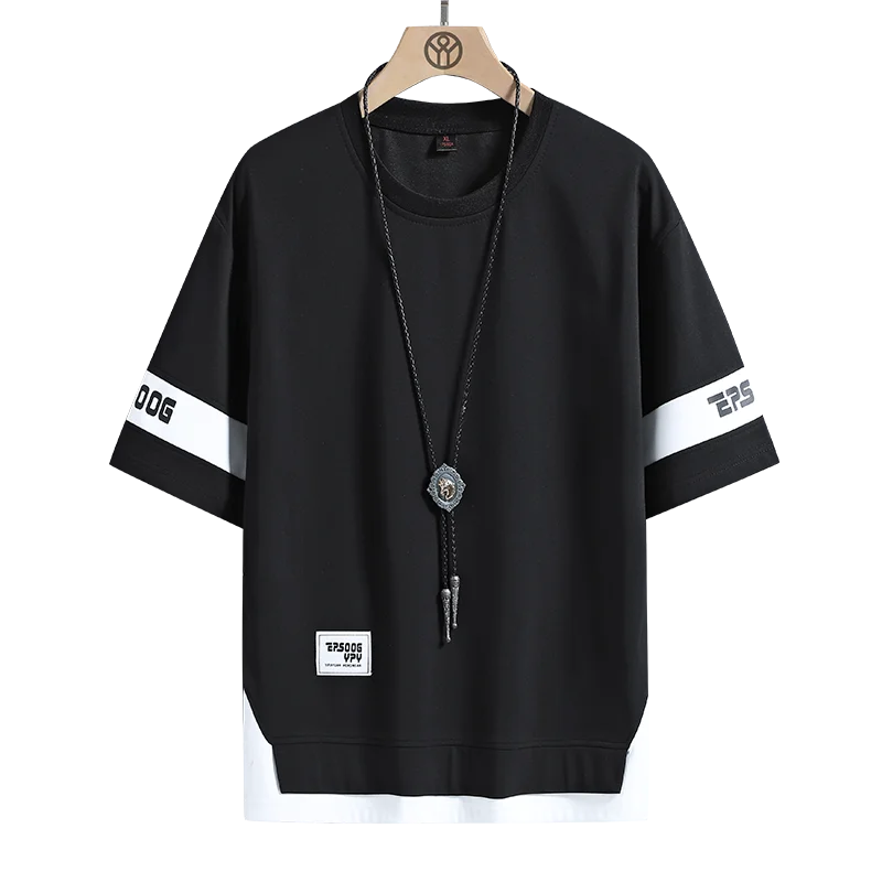 Hip Hop Loose Mens Streetwear T-shirts Casual Classic 2025 Summer Short Sleeves T Shirt Black White Tshirt Tees Oversize 5XL