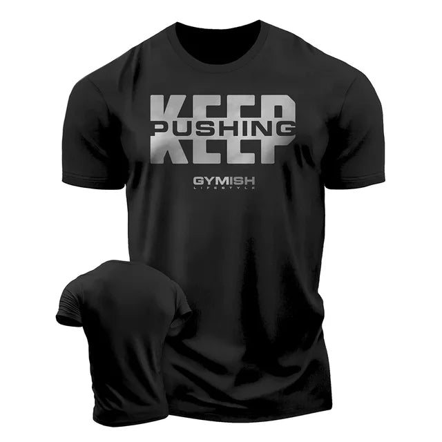 3D men's printed training T-shirt,fun gym short sleeved T-shirt,elastic breathable top