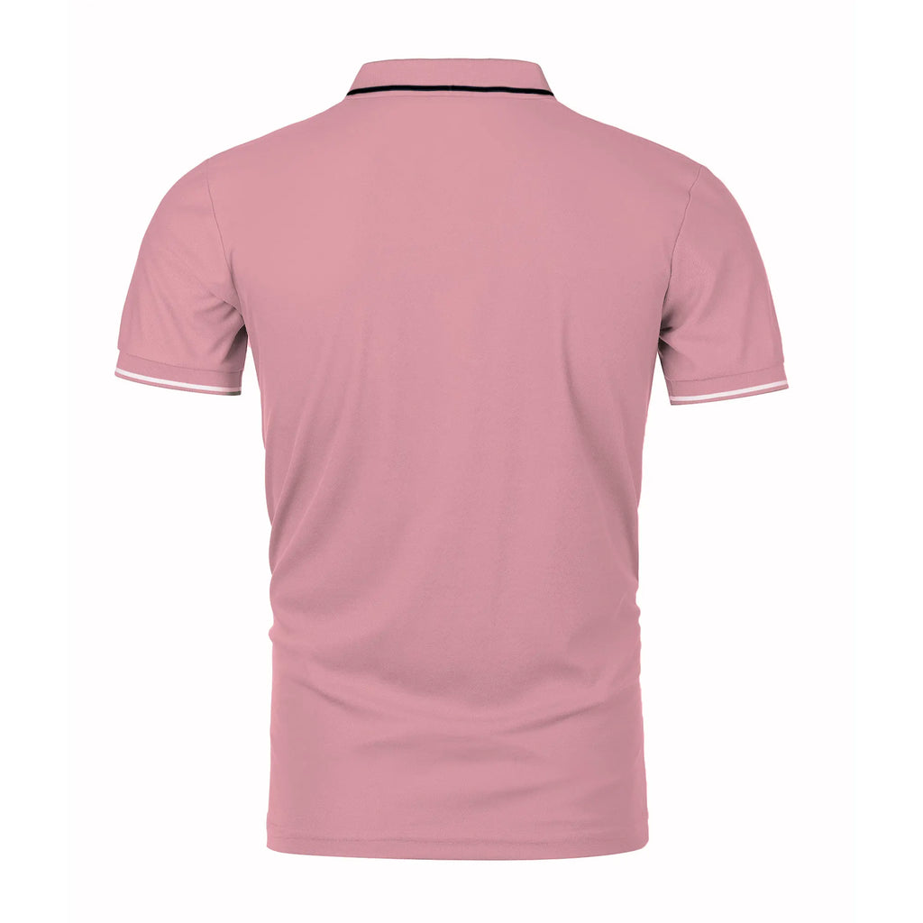 Men's summer casual fashion polo shirt short sleeve men's short sleeve color lapel top T-shirt short sleeve lapel fashion