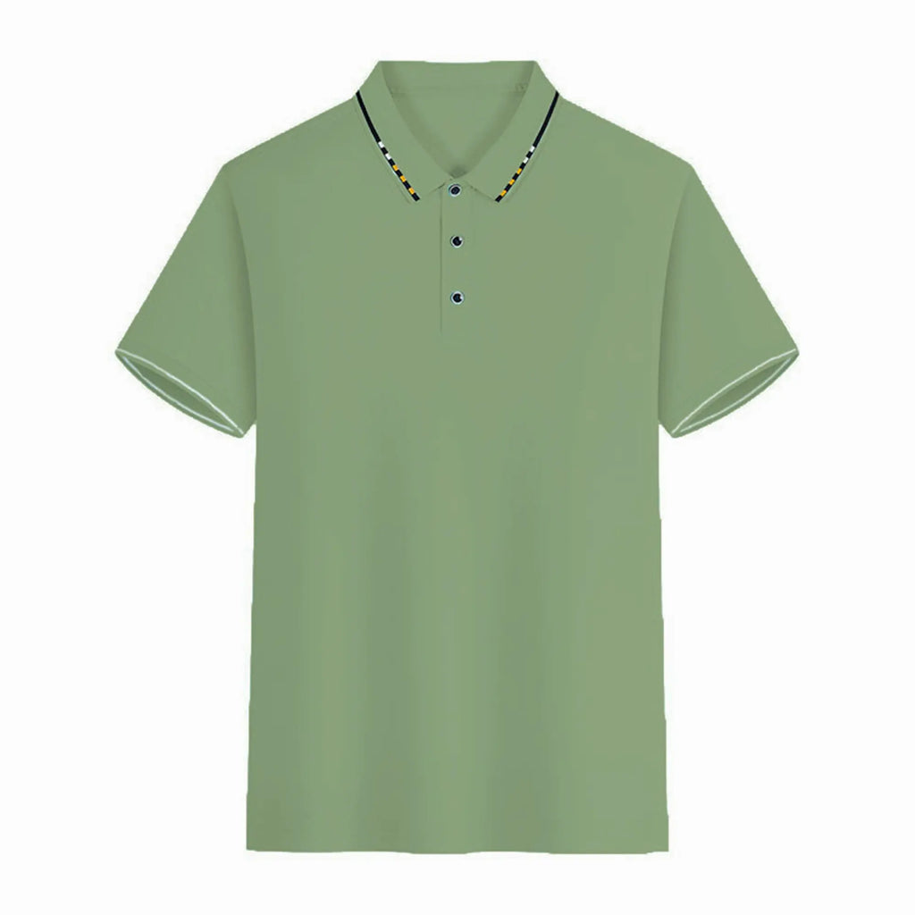 Men's summer casual fashion polo shirt short sleeve men's short sleeve color lapel top T-shirt short sleeve lapel fashion