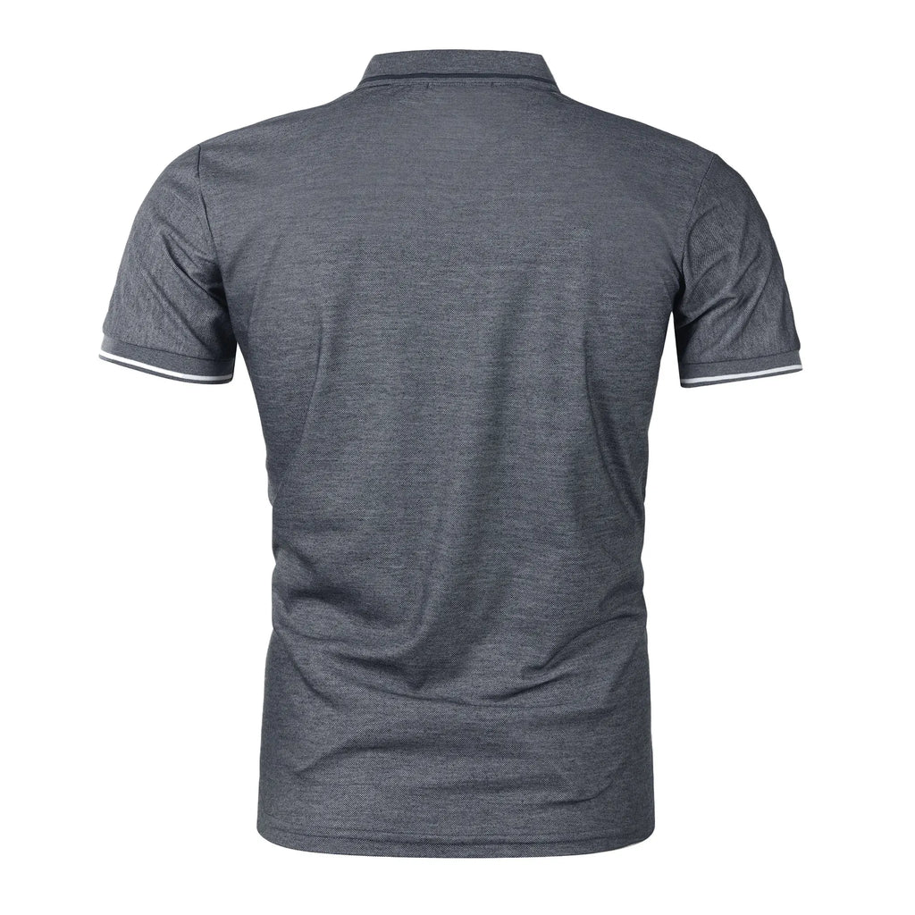 Men's summer casual fashion polo shirt short sleeve men's short sleeve color lapel top T-shirt short sleeve lapel fashion
