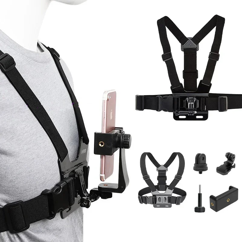 Chest Neck Holder for Mobile Phone, First Person Perspective Live Streaming Neck Holder, Outdoor Live Streaming Phone Holder