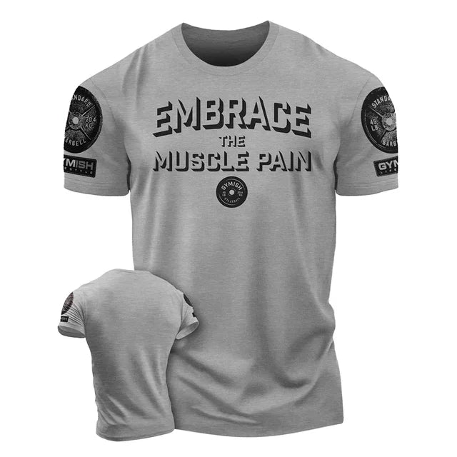 3D men's printed training T-shirt,fun gym short sleeved T-shirt,elastic breathable top