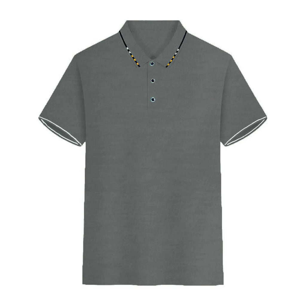 Men's summer casual fashion polo shirt short sleeve men's short sleeve color lapel top T-shirt short sleeve lapel fashion