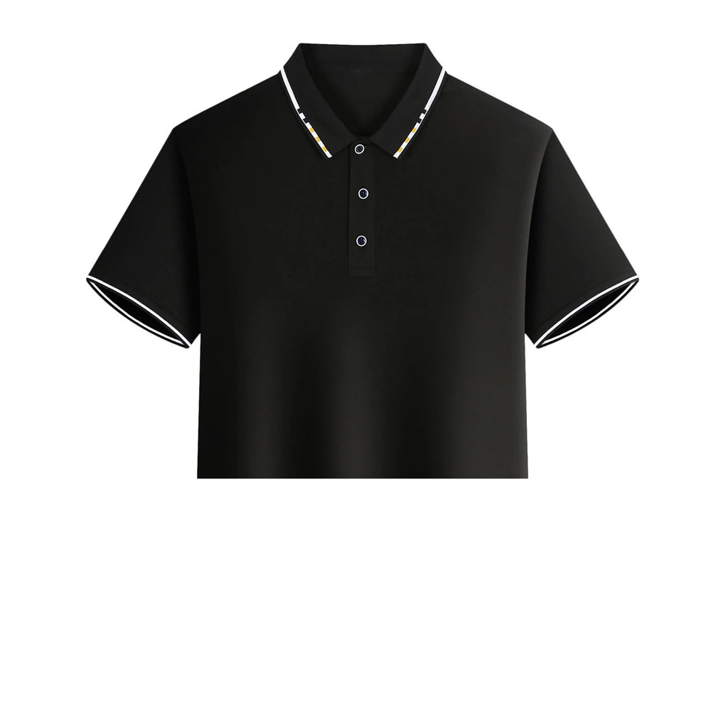Men's summer casual fashion polo shirt short sleeve men's short sleeve color lapel top T-shirt short sleeve lapel fashion