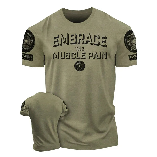 3D men's printed training T-shirt,fun gym short sleeved T-shirt,elastic breathable top