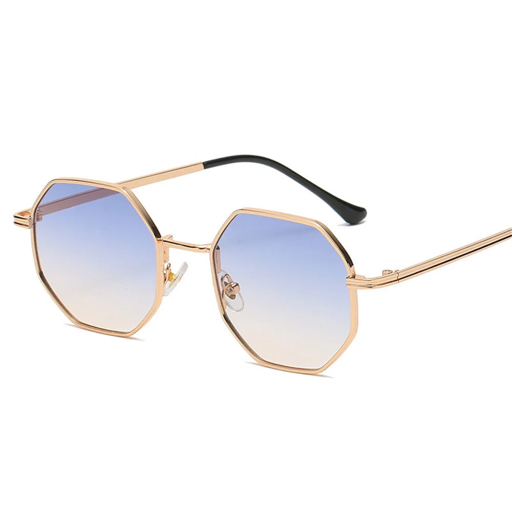 KLASSNUM Women Metal Sunglasses Vintage Men Octagon Luxury Brand Design Sun Glasses UV400 Protection Polygon Frame Eyepiece 2025