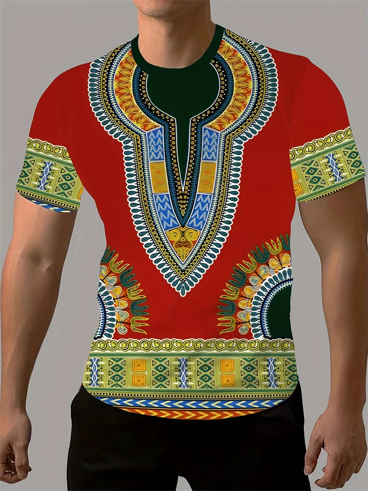 2025 New Men's Breathable Novelty T Shirt Casual Round Neck Moisture Transferring Polyester Short Sleeve Large Size Men's Tops