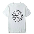 Men's High Quality 100_ Cotton Funny Pi Design Print Summer Loose O-neck Men Tshirt Short Sleeve T-shirt Male Tees Tops