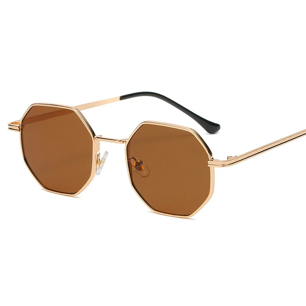 KLASSNUM Women Metal Sunglasses Vintage Men Octagon Luxury Brand Design Sun Glasses UV400 Protection Polygon Frame Eyepiece 2025