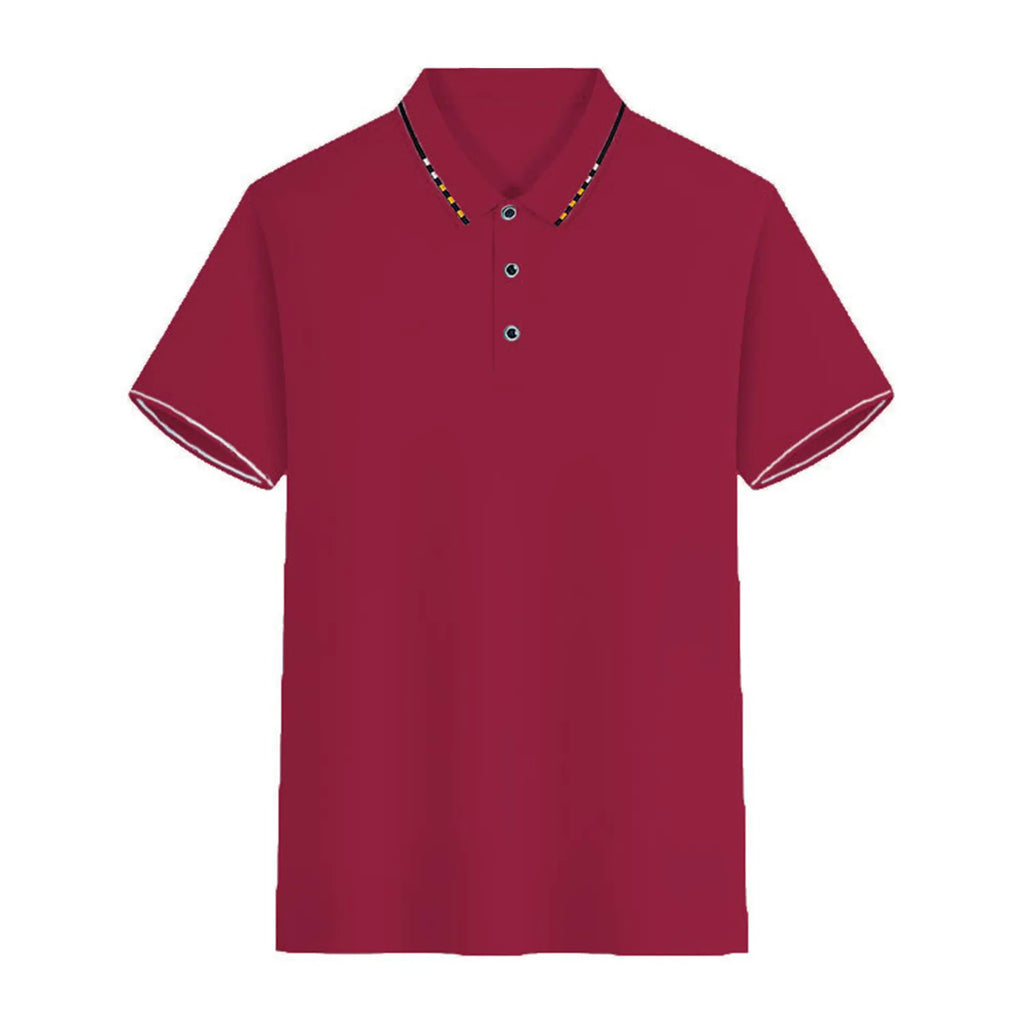 Men's summer casual fashion polo shirt short sleeve men's short sleeve color lapel top T-shirt short sleeve lapel fashion