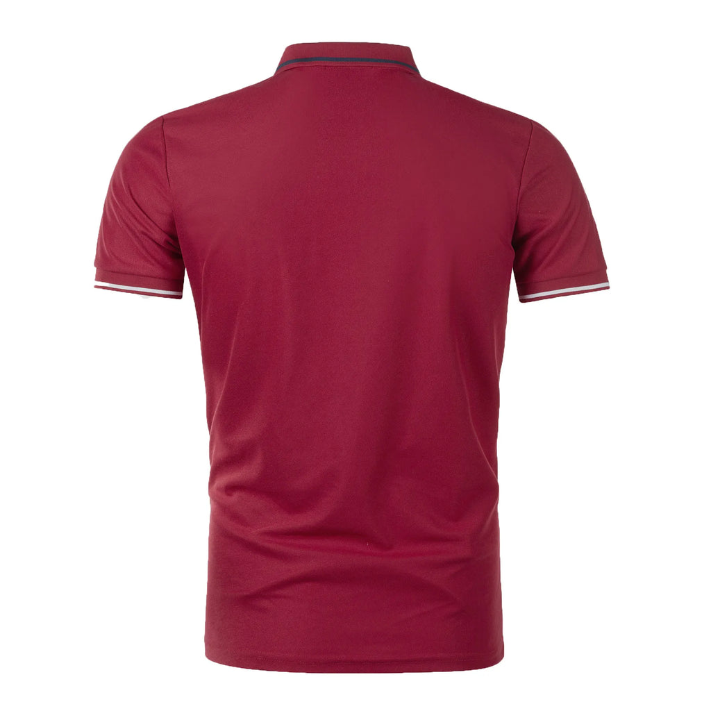 Men's summer casual fashion polo shirt short sleeve men's short sleeve color lapel top T-shirt short sleeve lapel fashion