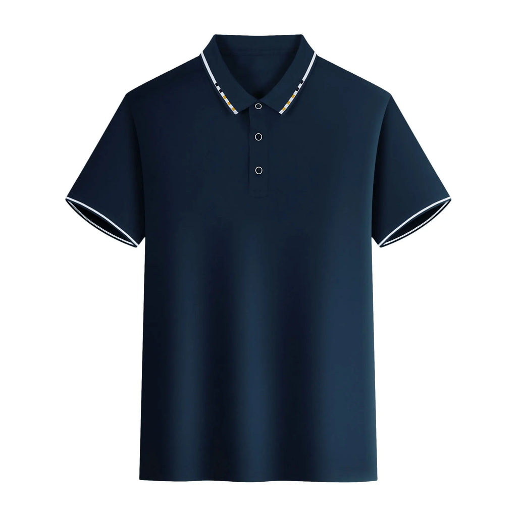 Men's summer casual fashion polo shirt short sleeve men's short sleeve color lapel top T-shirt short sleeve lapel fashion