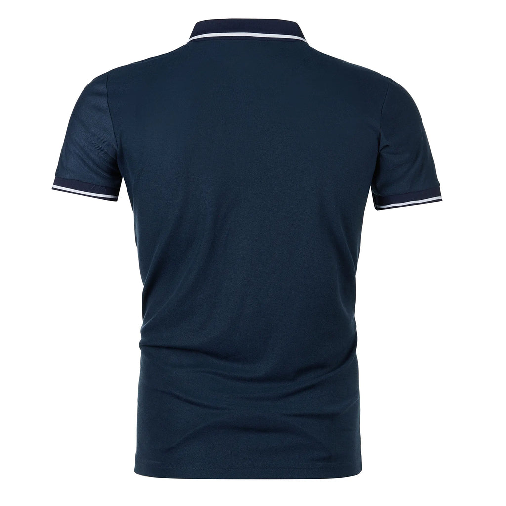 Men's summer casual fashion polo shirt short sleeve men's short sleeve color lapel top T-shirt short sleeve lapel fashion