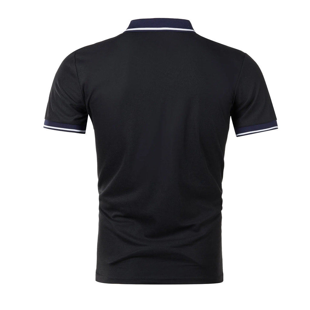 Men's summer casual fashion polo shirt short sleeve men's short sleeve color lapel top T-shirt short sleeve lapel fashion