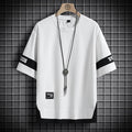 Hip Hop Loose Mens Streetwear T-shirts Casual Classic 2025 Summer Short Sleeves T Shirt Black White Tshirt Tees Oversize 5XL