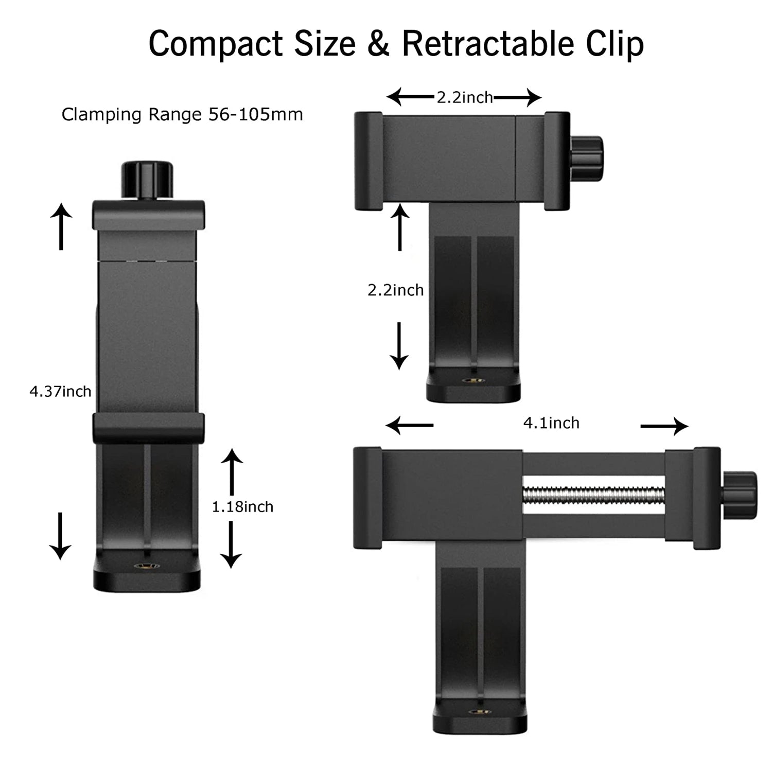 Adjustable 360 Rotation Phone Clip Holder With Chest Strap Bracket for Mobile Smartphone Action Camera Accessory